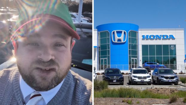 Man shares new honda changes (l) Honda dealership and cars (r)