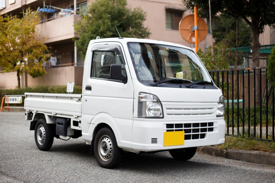 A kei truck parked on the street