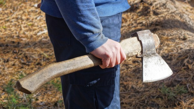 A man holding an axe