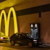 A McDonald's drive-thru at night