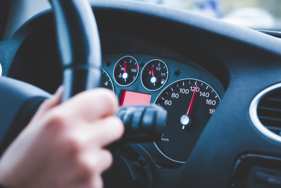 An odometer reaching 120 mph