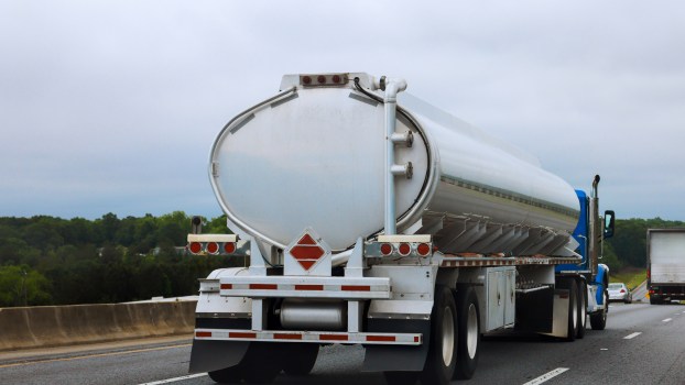 A tanker truck on the road