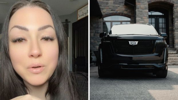 Woman shares car issues (l) cadillac escalade (r)