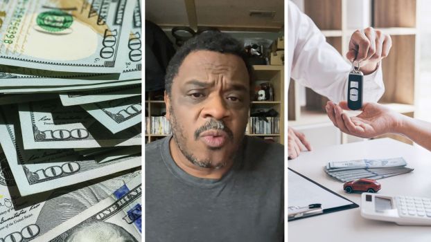 Cash offer (l) man shares dealership tricks (c) making a car deal (r)