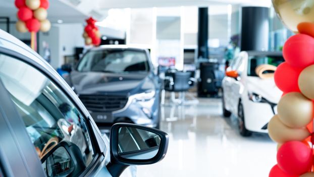 A car dealer showroom
