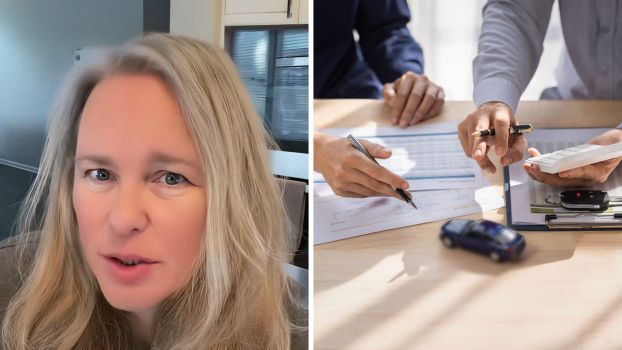 Woman shares car tips (l) car deals and trades (r)