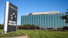 The Ford World Headquarters pictured in 2024