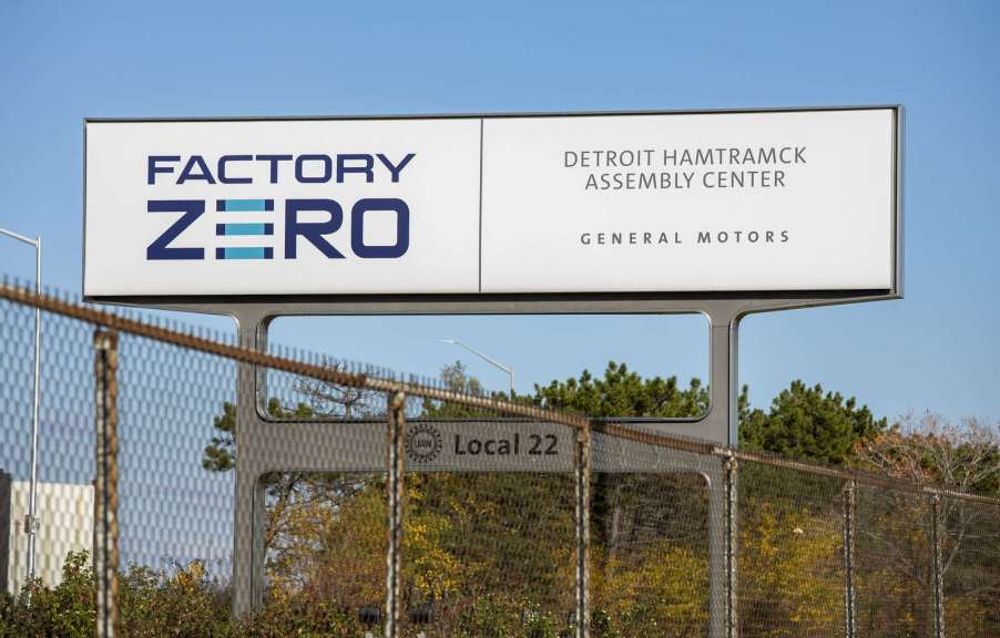 GM Factory Zero sign in Detroit, Michigan