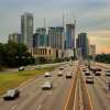 I-35 in Austin, Texas with city skyline in background