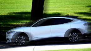 white-Ford-Mustang-Mach-E-roll-away