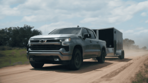 The 2024 Chevy Silverado 1500 towing a trailer