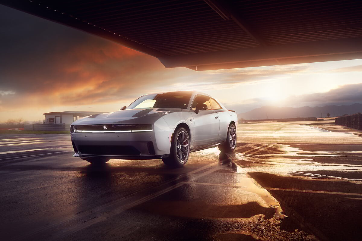 The 2025 Dodge Charger EV on the pavement