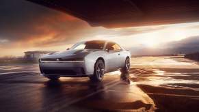 The 2025 Dodge Charger EV on the pavement