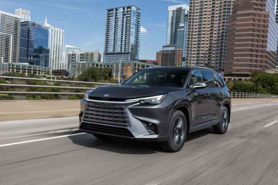The 2025 Lexus TX 350 on the interstate
