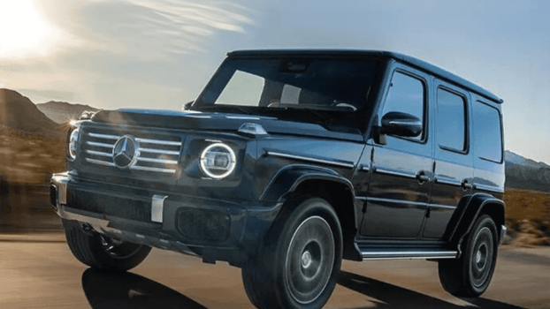 The 2025 Mercedes G-Wagon on the road