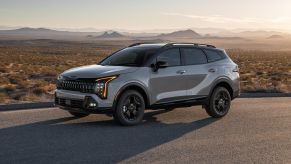 The 2026 Kia Sportage Hybrid on the road