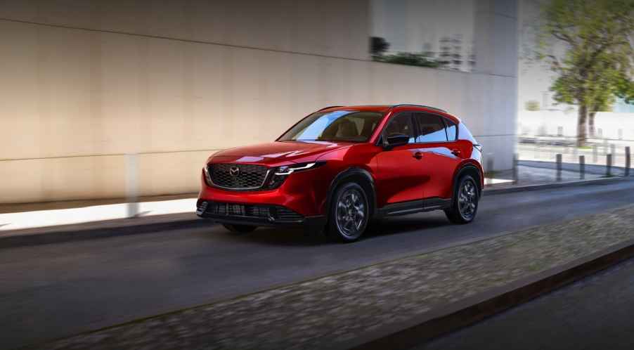 The 2026 Mazda CX-5 on the road