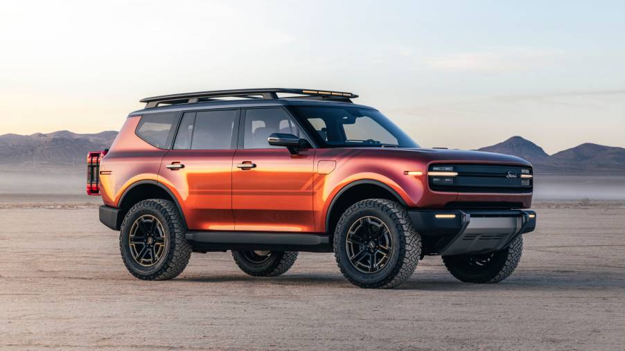 The 2027 Scout Traveler off-roading