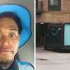 man shares job of the day issues (l) amazon delivery truck (r)