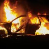 A car on fire