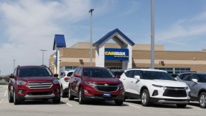 A Car Max dealership with used cars