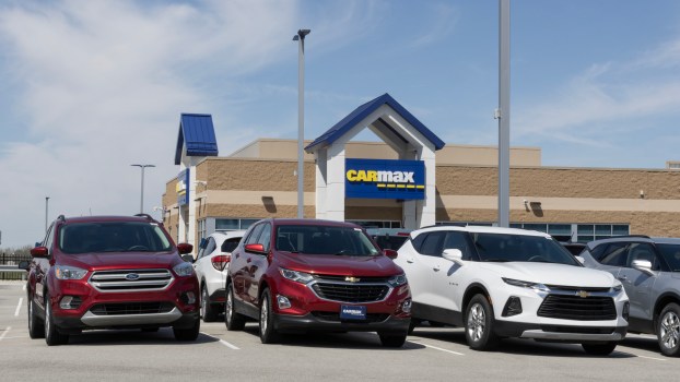 A Car Max dealership with used cars