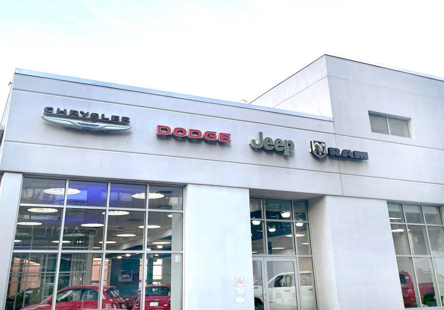 Showroom for Chrysler, Dodge, and Jeep cars.