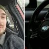 Man shares subaru car facts (l) Subaru steering wheel (r)
