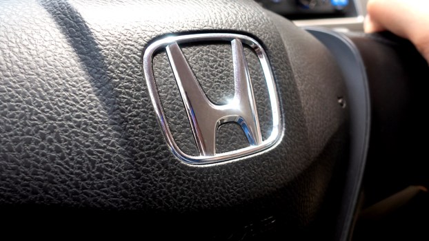 Honda-logo-on-Black-Steering-Wheel