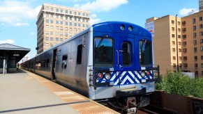 Metro-North Railroad train on line