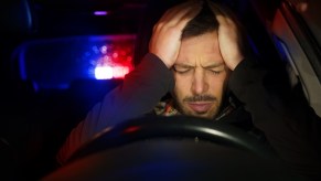 A man getting stopped by police