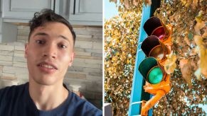 Man shares culture shock when he moves to Dallas (l) traffic lights (r)