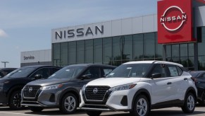 Cars at a Nissan Dealership