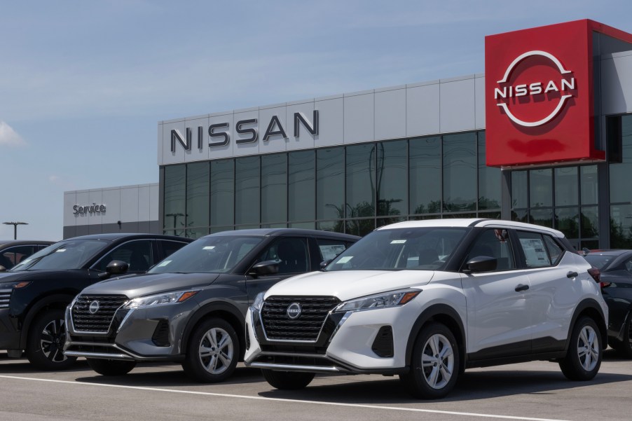 Cars at a Nissan Dealership