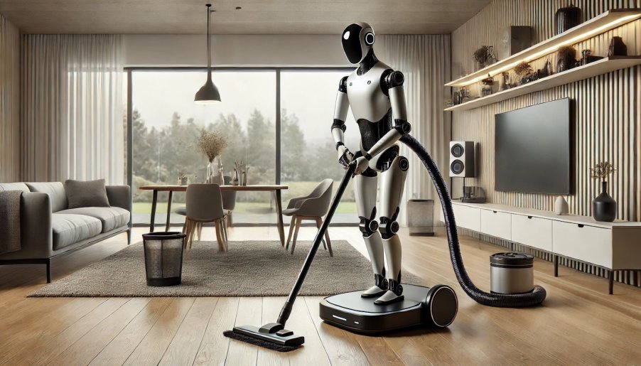 The Tesla Optimus Robot cleaning