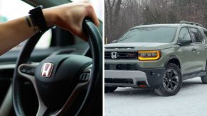 woman shares new car issues (l) 2026 honda passport (r)