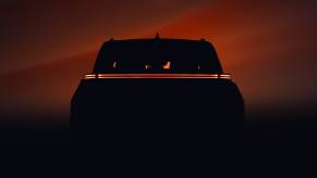 A teaser image for a ew Toyota vehicle