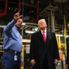 Trump visiting the Ford F-150 plant