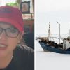 Woman shares what its like living in a boat during winter (l) Boat on ice (r)