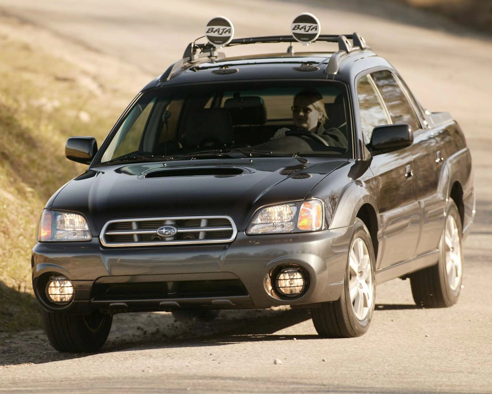 The 2003 Subaru Baja on the road