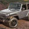 A 2016 Jeep Wrangler off-roading
