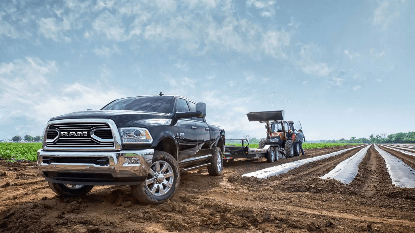 The 2018 Ram 2500 in a field