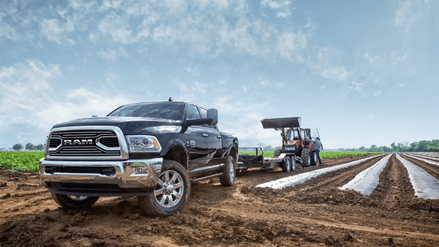 The 2018 Ram 2500 in a field