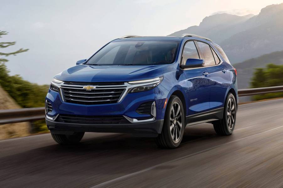 The 2022 Chevy Equinox on the road