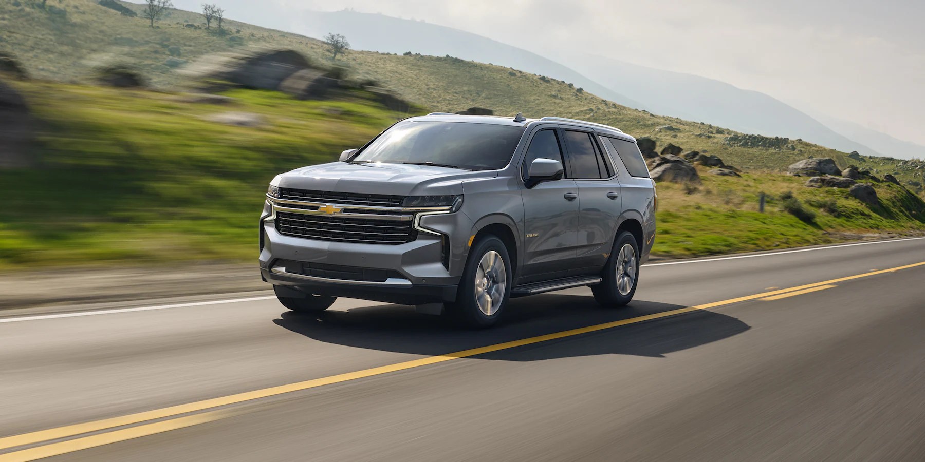 The 2022 Chevy Tahoe on the road