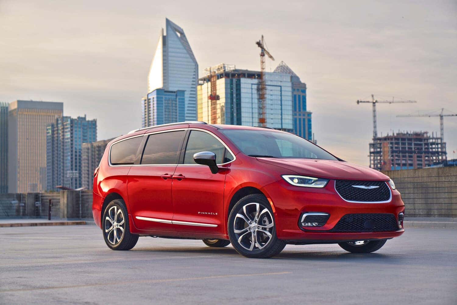 The 2025 Chrysler Pacifica in the city