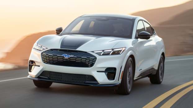 The 2026 Ford Mustang Mach-E on the road