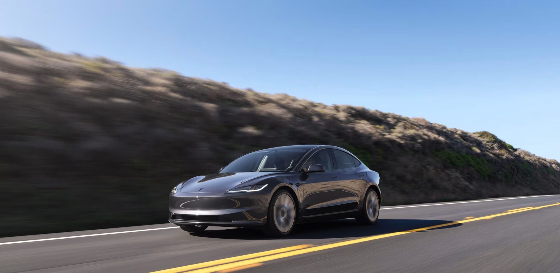 The 2026 Tesla Model 3 on the road