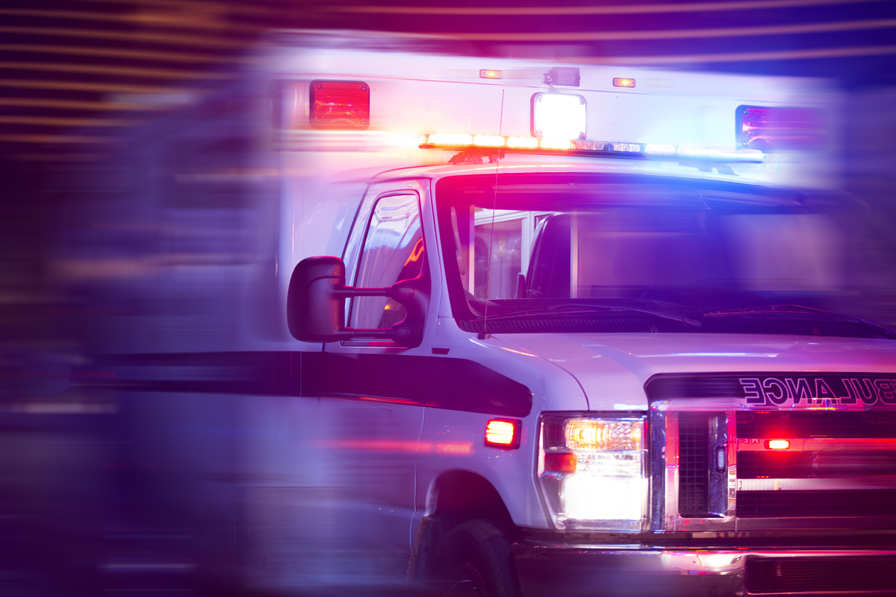 A speeding ambulance