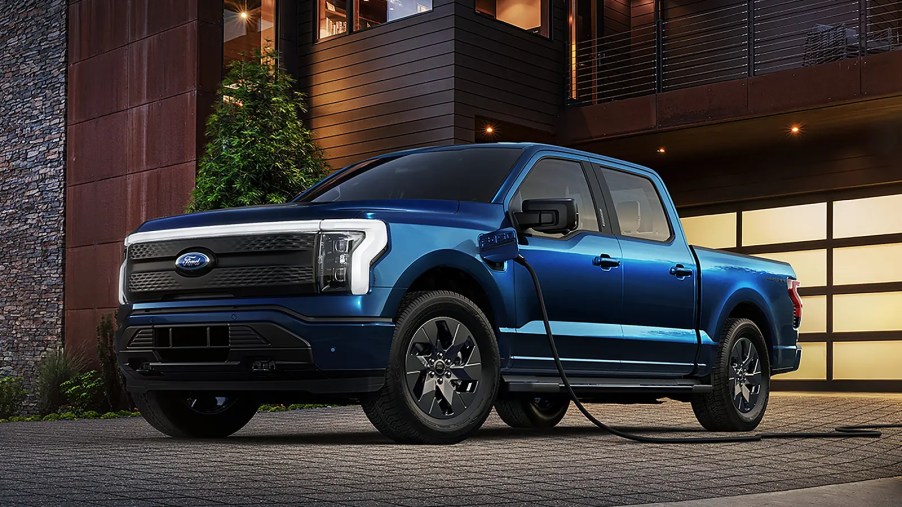 The Ford F-150 Lightning charging